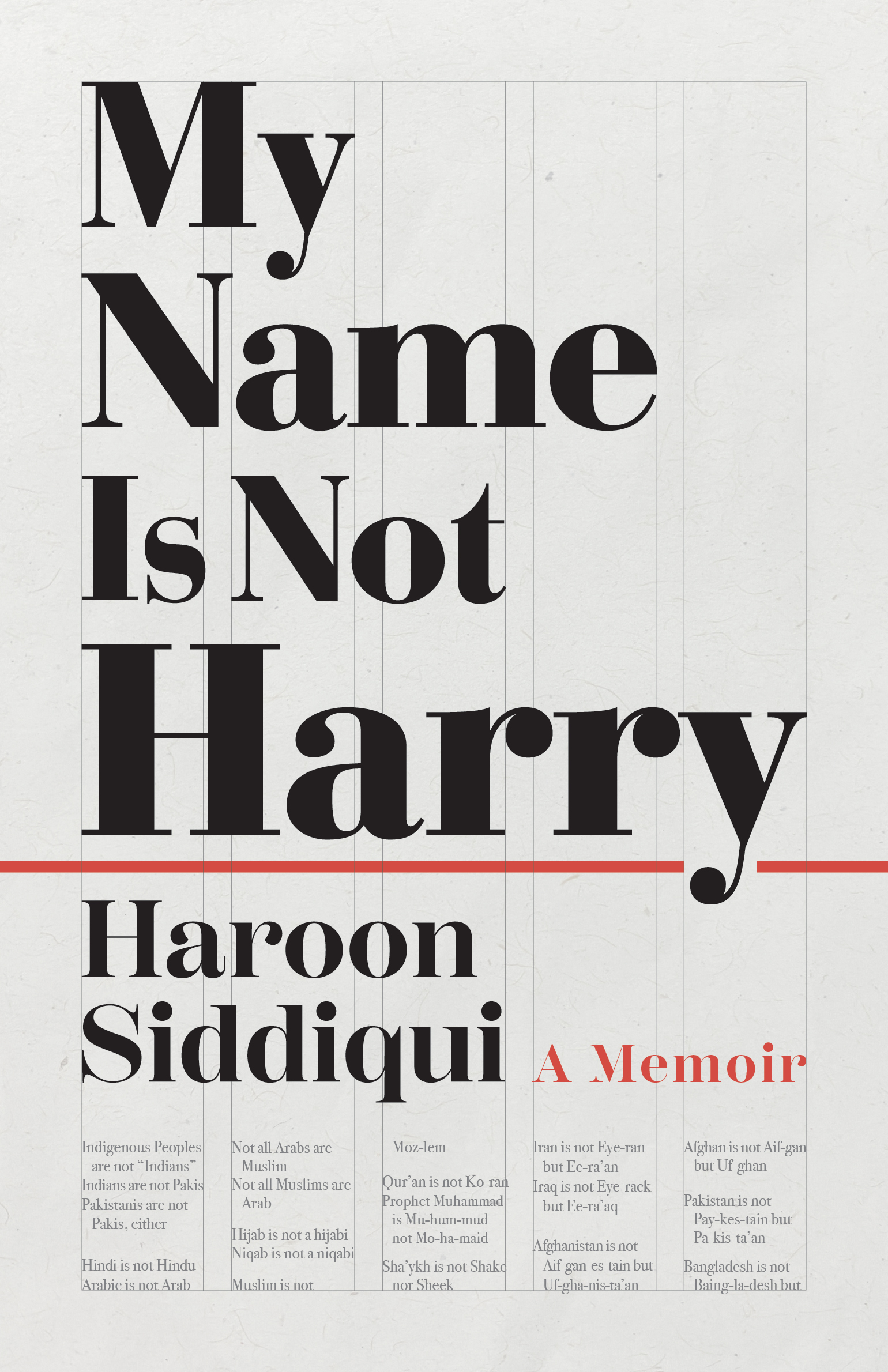 My Name Is Not Harry Book